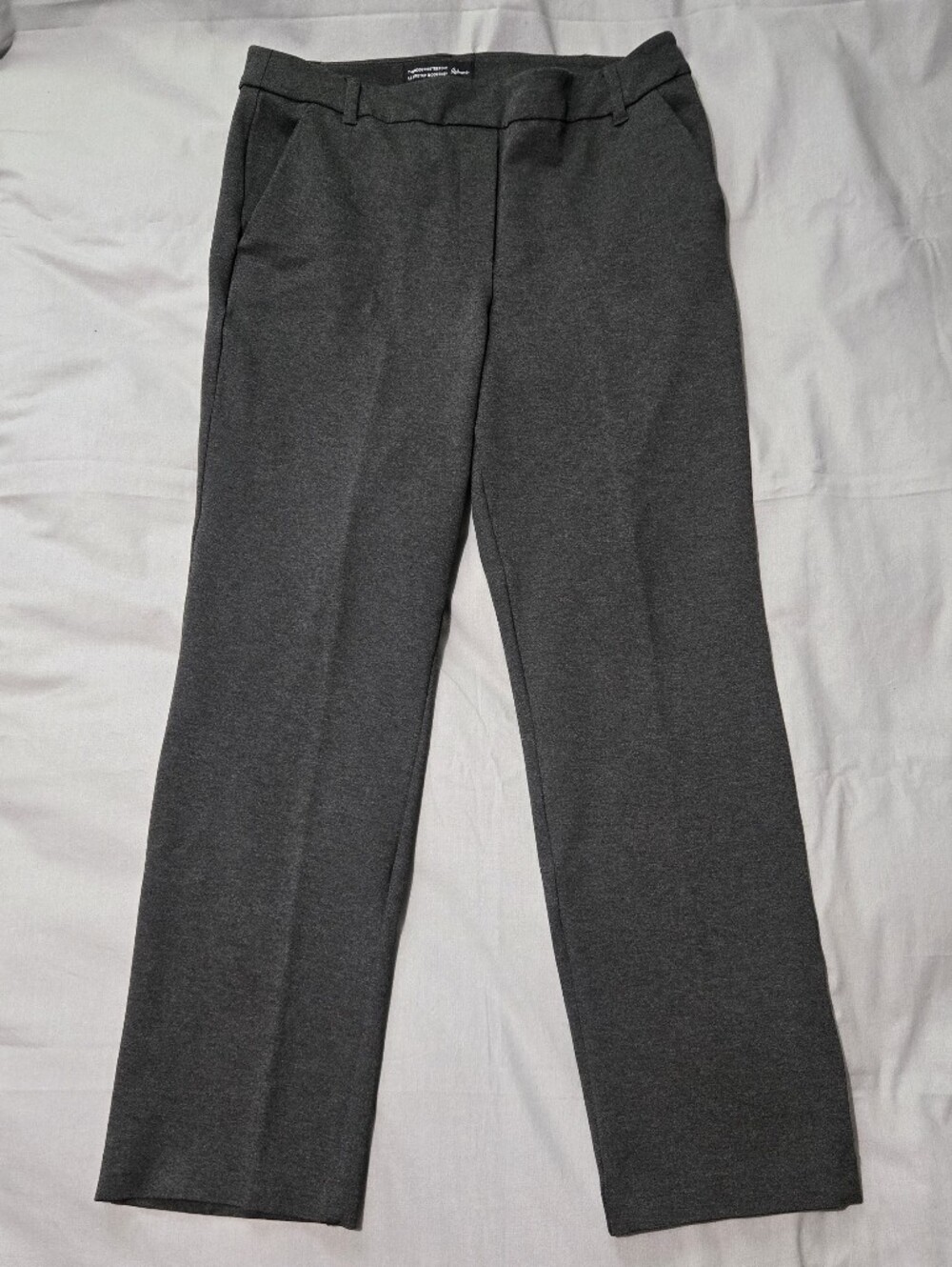 Reitmans Straight-Leg High-Rise Pants Women's Size L Grey